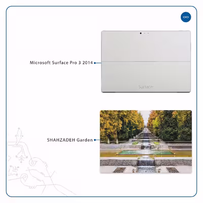 برچسب پوششی ماهوت مدل SHAHZADEH-Garden مناسب برای تبلت مایکروسافت Surface Pro 3 2014