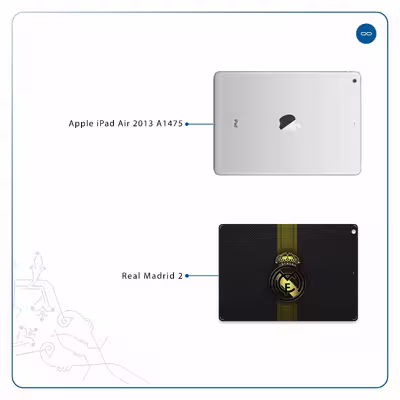برچسب پوششی ماهوت مدل Real-Madrid-2 مناسب برای تبلت اپل iPad Air 2013 A1475