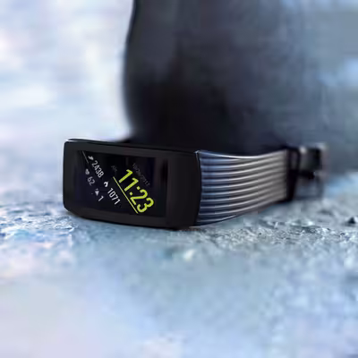 برچسب ماهوت طرح Matte-Black مناسب برای ساعت هوشمند سامسونگ Galaxy Gear Fit 2 Pro
