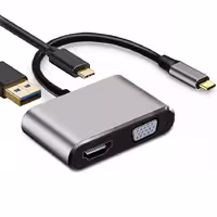 هاب 4 پورت تایپ سی مدل Type-C To HDMI / VGA / PD / USB  HT-C04-1