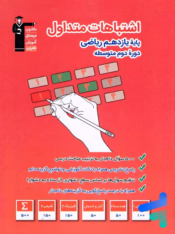 اشتباهات متداول یازدهم رشته ریاضی قلم چی
