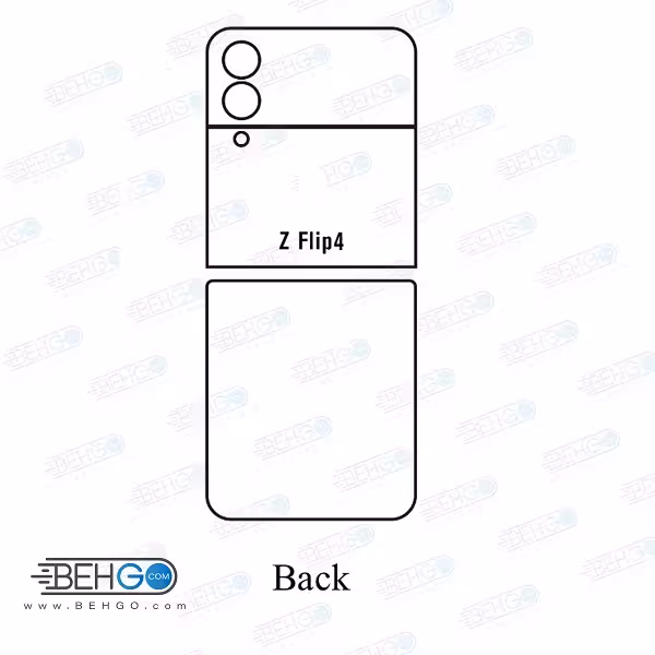 برچسب پشت گوشی سامسونگ Samsung Z Flip4