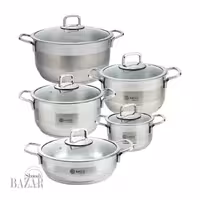 سرویس قابلمه استیل 10 پارچه ام جی اس 2112