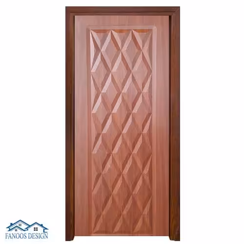 درب اتاق خواب با روکش PVC طرح چوب روشن کد 1463