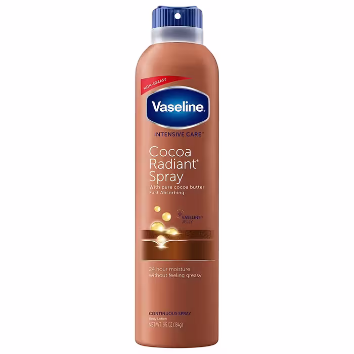 اسپری مرطوب کننده بدن وازلین Vaseline حاوی عصاره کاکائو حجم 190 میل