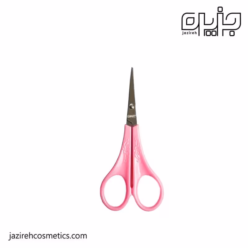 قيچي ابرو دسته صورتي