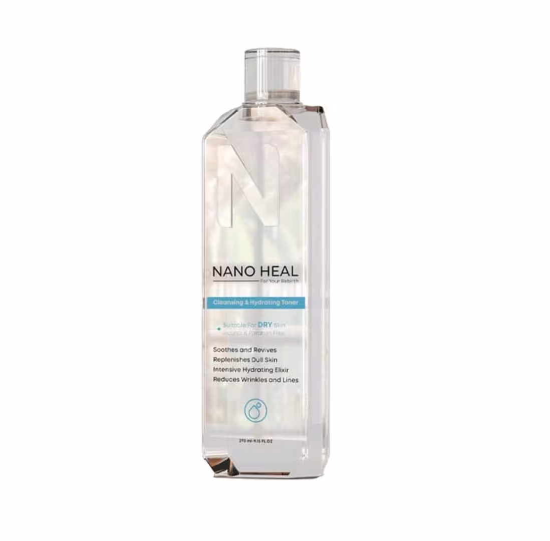 تونر پاکسازی و آبرسان پوست خشک و حساس نانوهیل 270ml