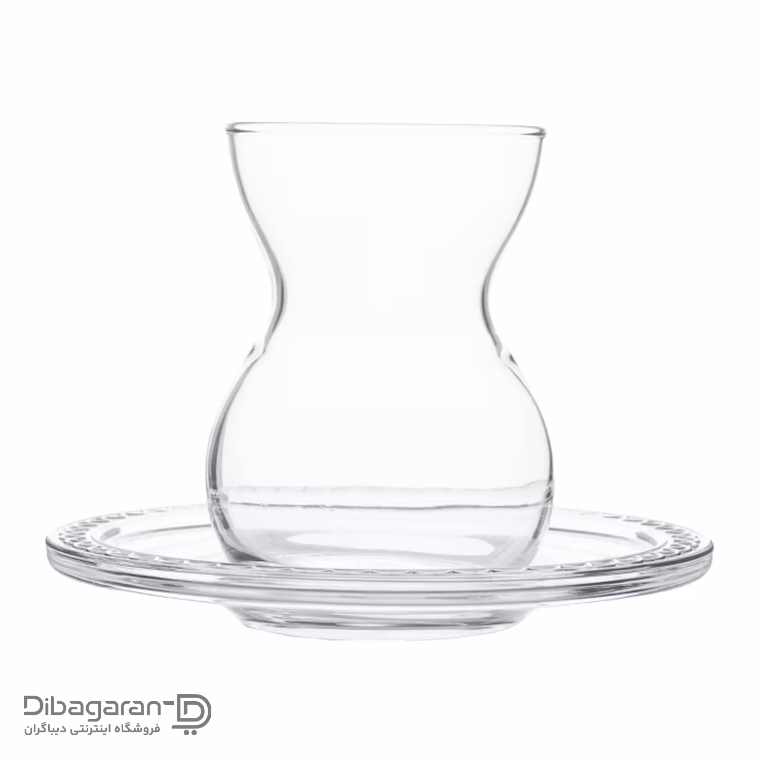 استکان و نعلبکی کمر باریک پاشاباغچه مدل آنتیک 6 عددی کد 96575