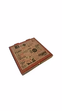 جعبه پیتزا یکنفره چاپی افست 23*23*4 دو رنگ بسته 100 عددی