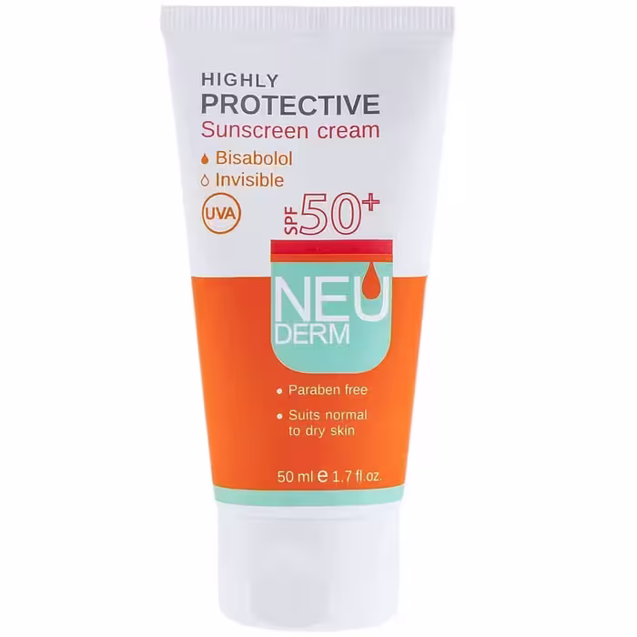 کرم ضد آفتاب بی رنگ نئودرم Highly Protective spf50