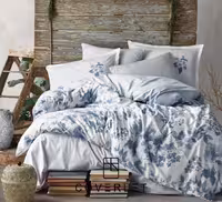 روتختی آبی و سفید گل‌دار کاوری مدل Miarosa