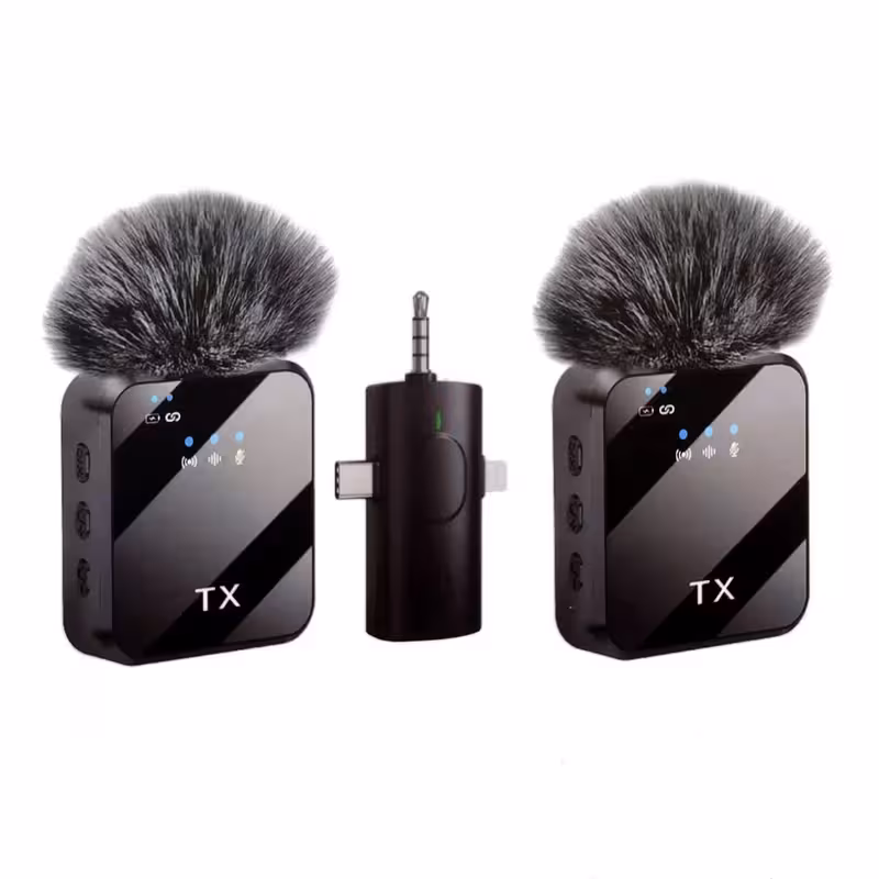 میکروفن بی سیم یقه ای دوتایی F11-2