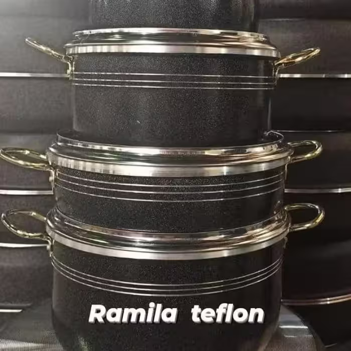 تولیدی قابلنه زنبوری خرید و قیمت تولیدی سرویس قابلمه زنبوری با دسته طلایی aluminium cookware factory