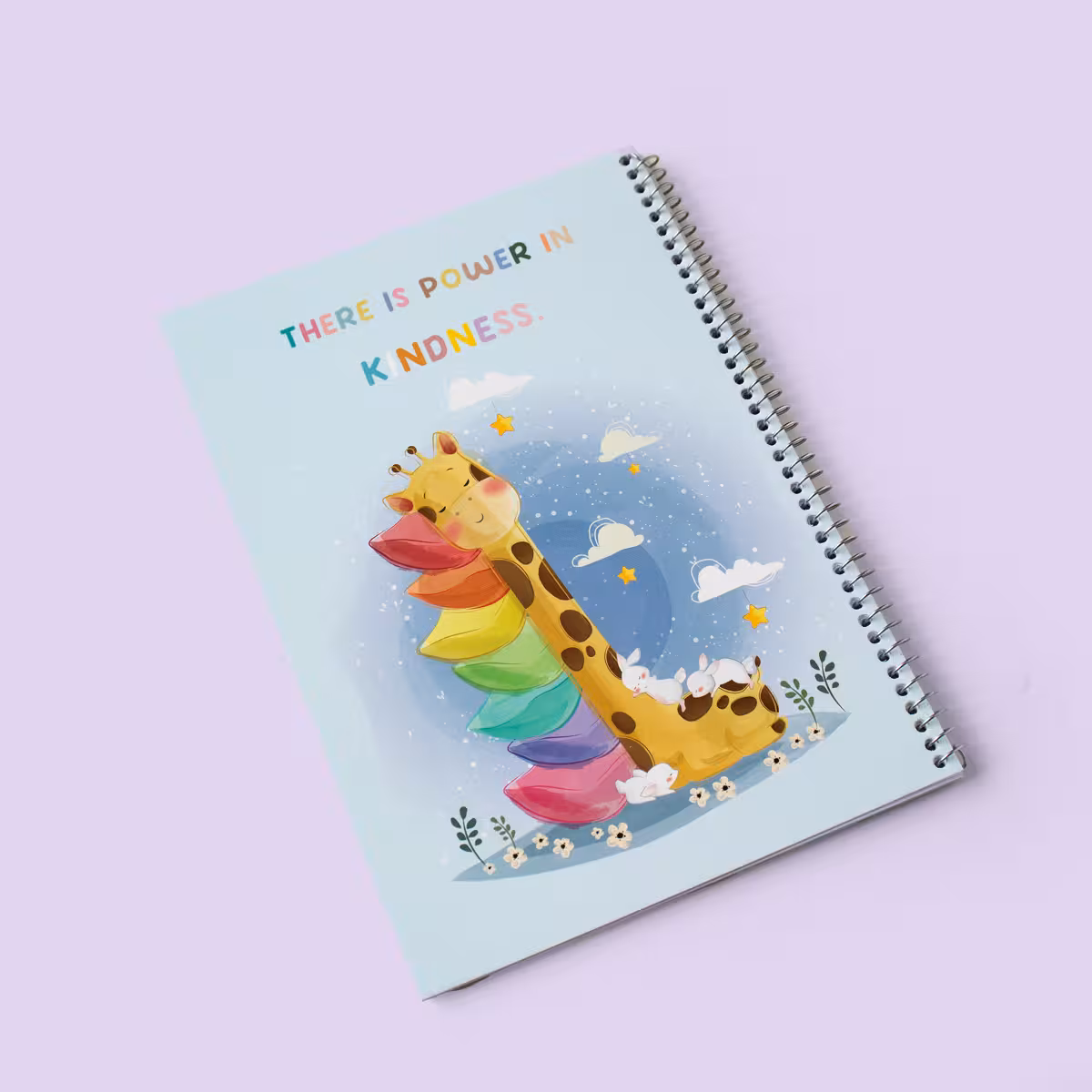 دفتر مدرسه فانتزی خطدار 40 برگ حاشیهدار زرافه کیچ بوک (KITSCH BOOK)