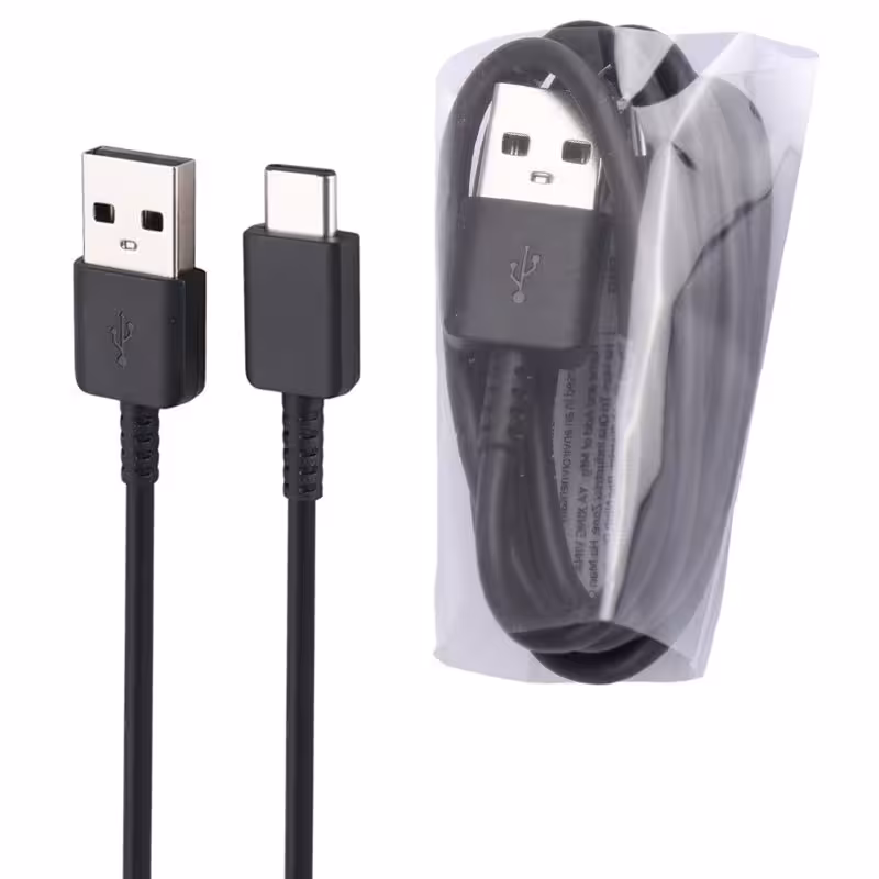 کابل تایپ سی Samsung A50 0.8m سرجعبه
