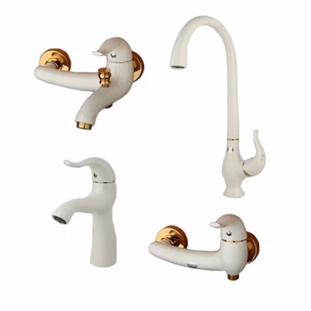 شیرآلات راسان مدل اکتاو شیری طلایی