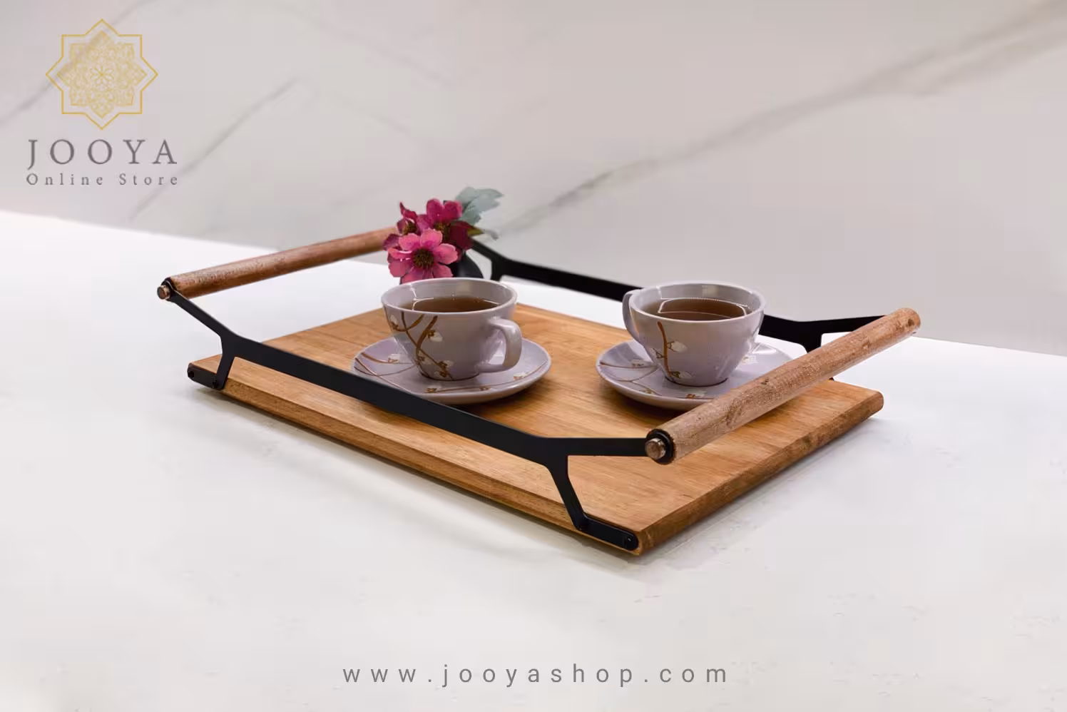 سینی چوبی دسته چوبی آنیک بزرگ