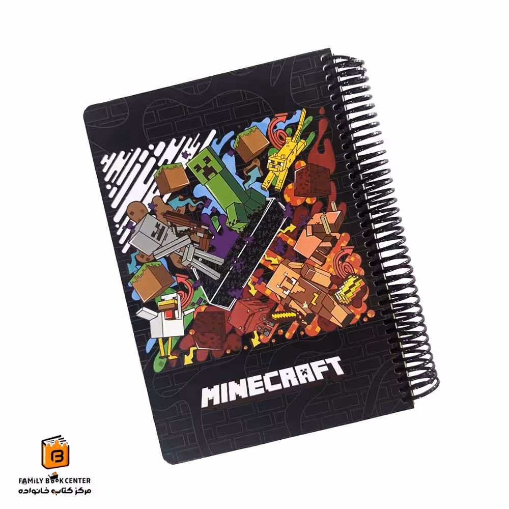 دفتر خط دار 100 برگ طرح ماینکرفت لانگو (Lango)