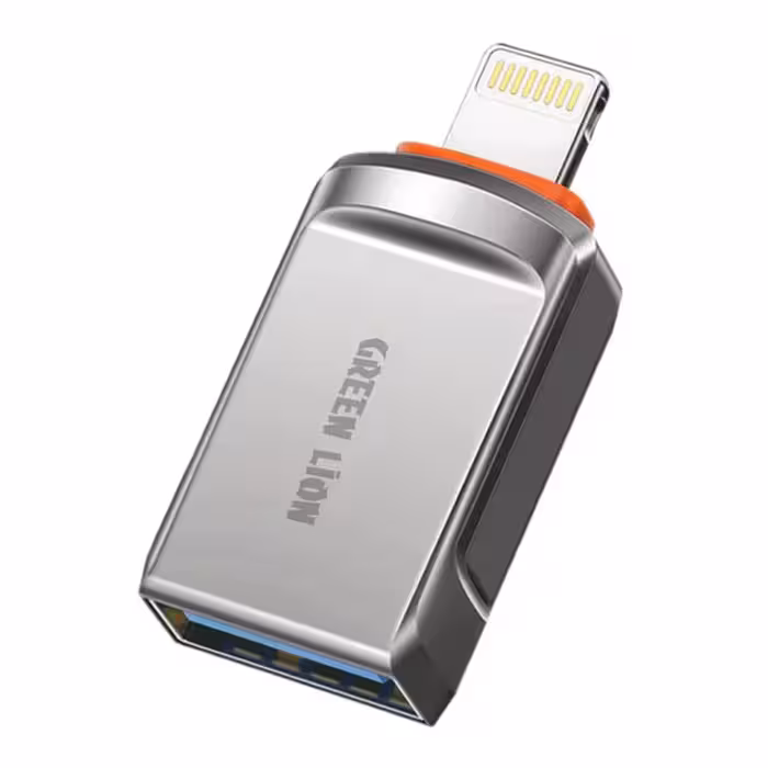 مبدل USB به لایتنینگ OTG آیفونی گرین لاین مدل GNOTGALTAGY