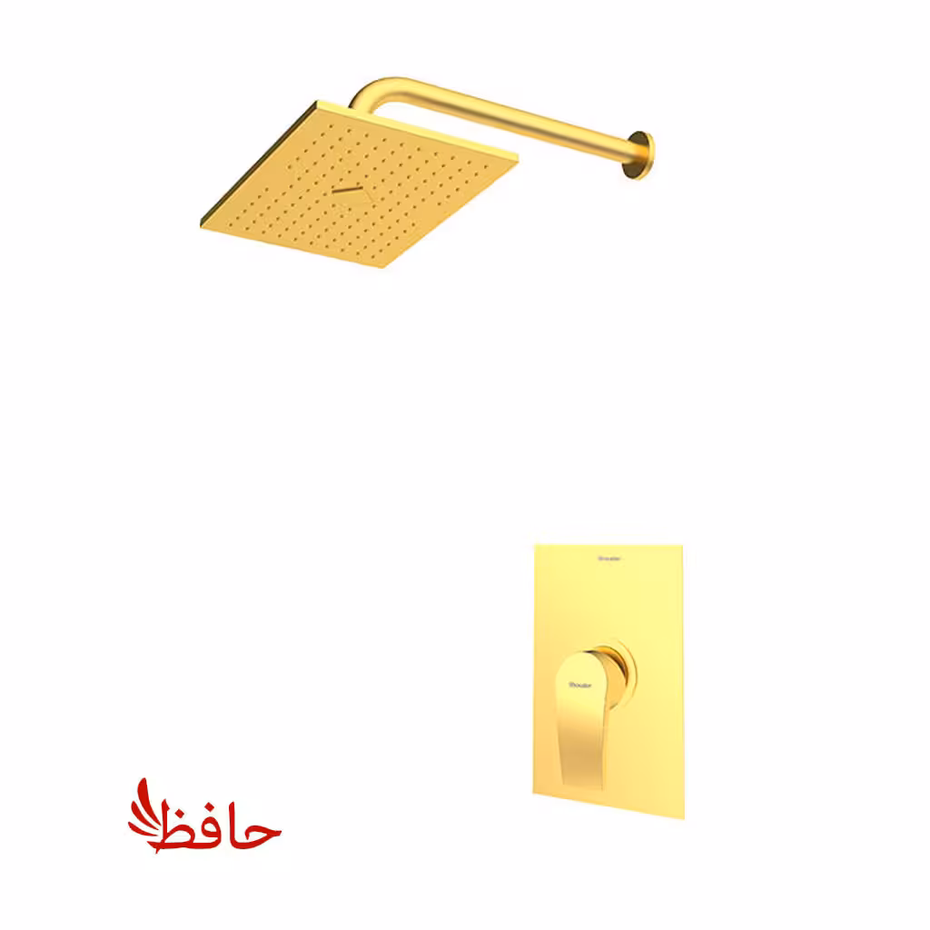 شیر حمام توکار شودر مدل رومر پلاس طلایی مات تیپ 1
