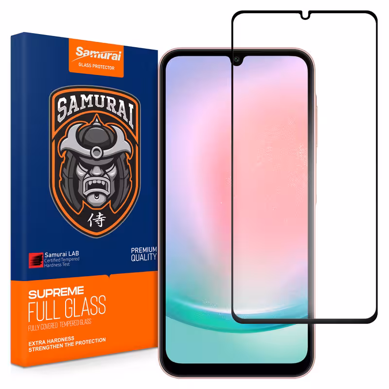 محافظ صفحه نمایش شیشه ای سامورایی مدل ovglass مناسب برای گوشی موبایل سامسونگ Galaxy A24 / A25 / M34