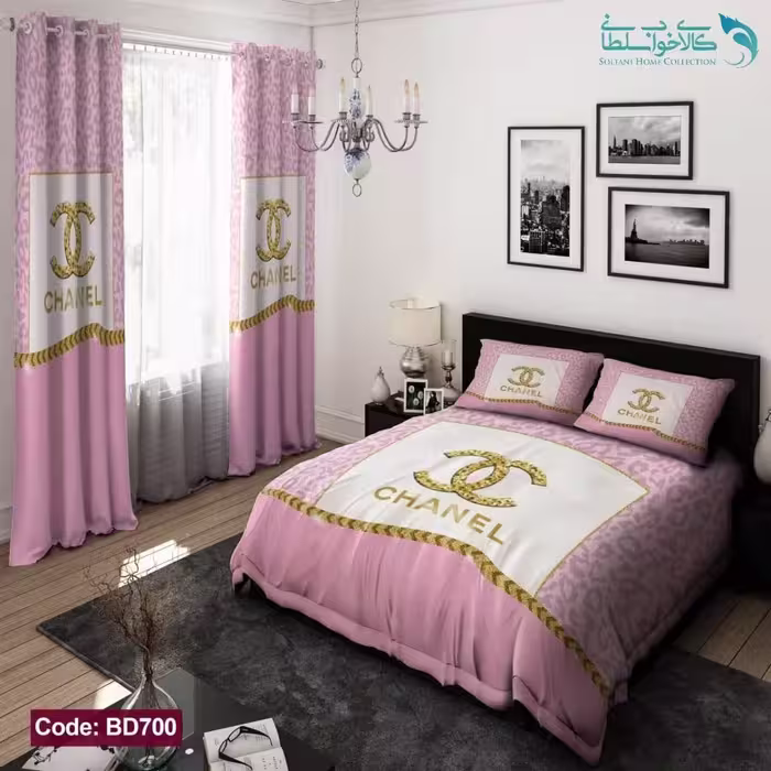 روتختی طرح chanel پلنگی دو نفره کد BD700