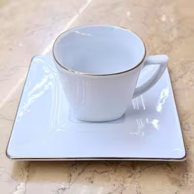 12پارچه چایخوری خط طلا مربع تقدیس