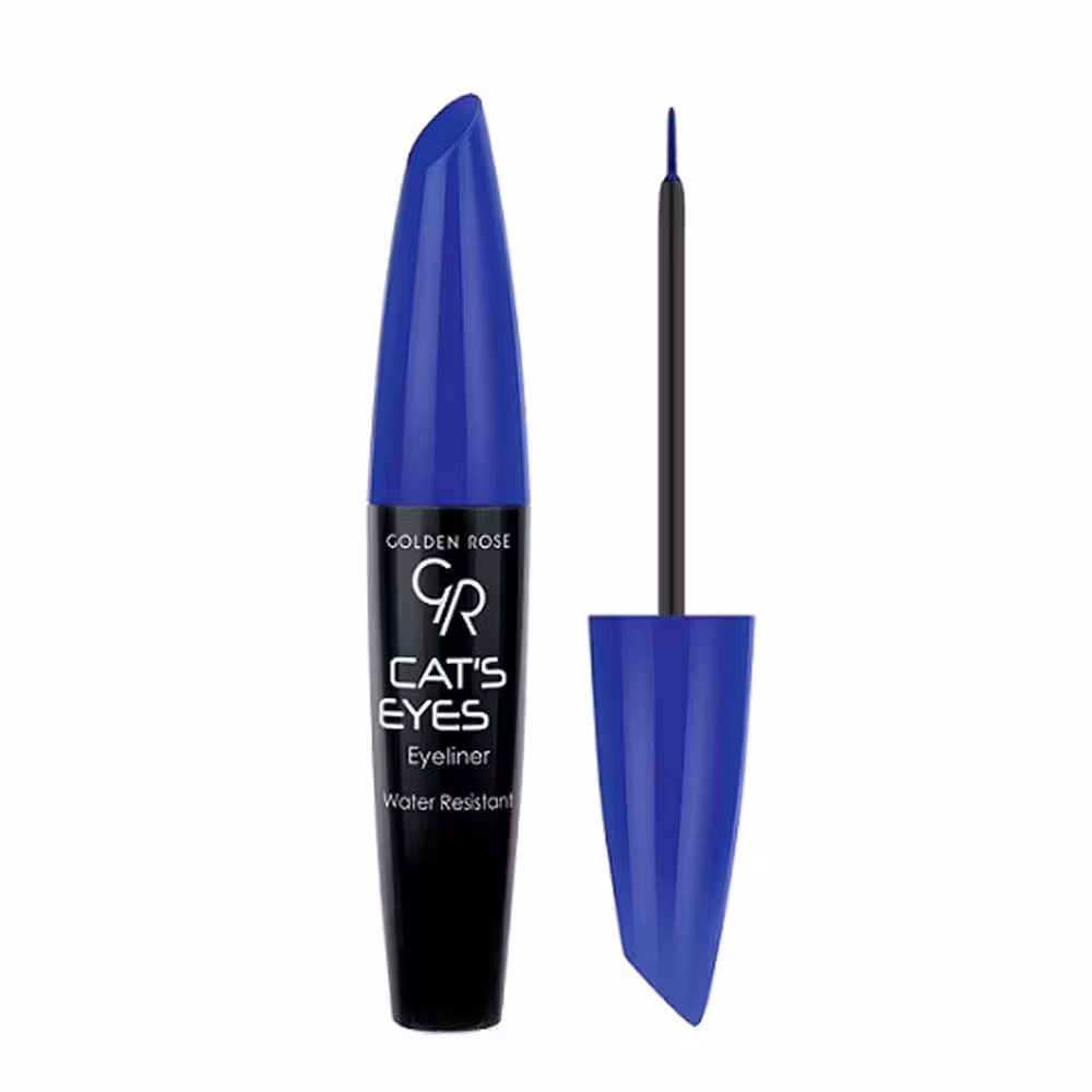 خط چشم مویی آبی گلدن رز مدل Cats Eyes