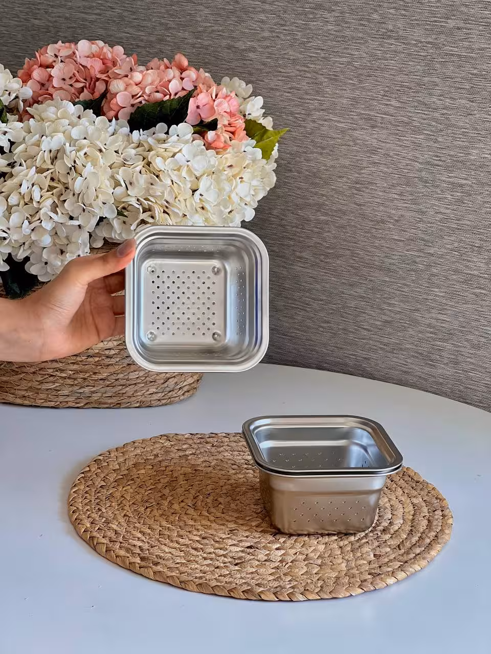 تفاله گیر سینک مربعی استیل