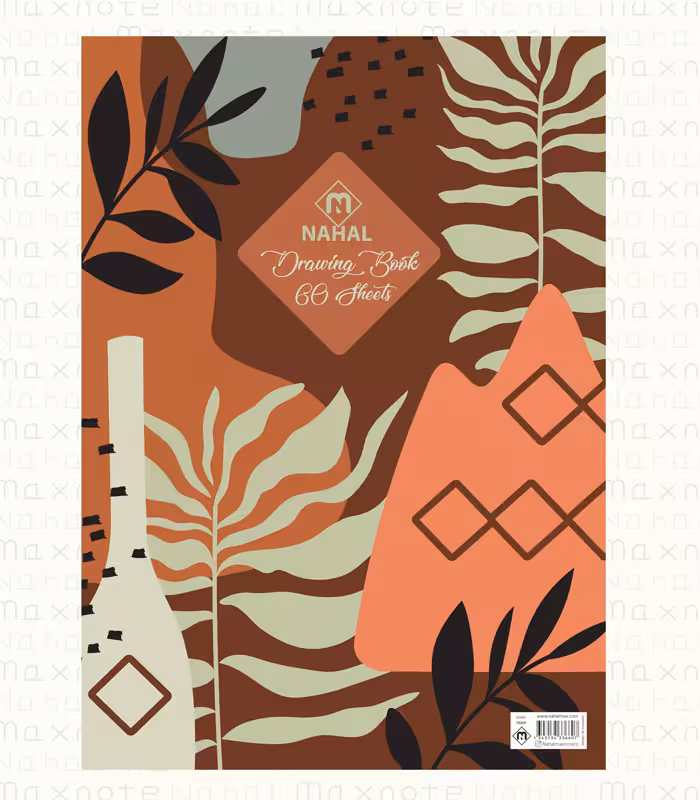 دفتر نقاشی 60 برگ سیم از بالا A4 کد 3660.طرح 2