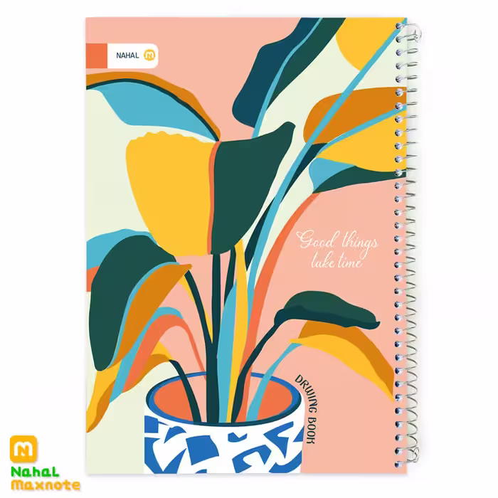 دفتر نقاشی 60 برگ سیمی ســــاده کد 3652.طرح 1