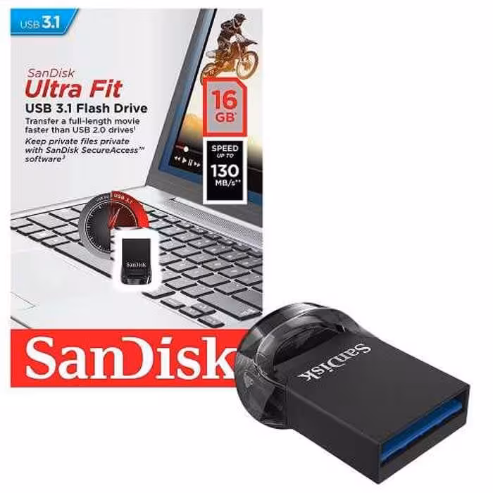 فلش 16GB مدل SANDISK طرح ULTRA FIT