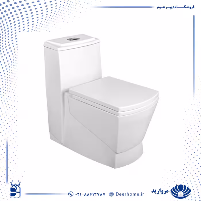 توالت فرنگی مروارید مدل آلفا 72 افقی