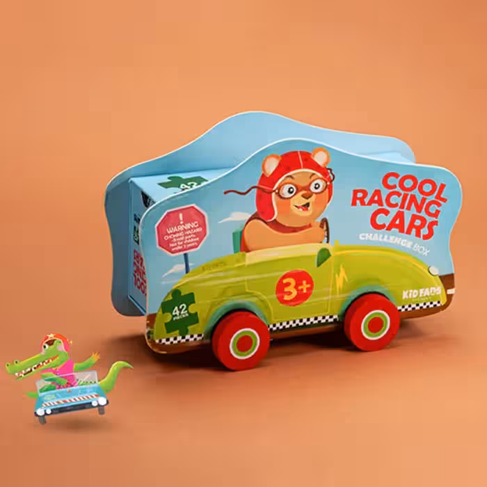 پازل کودک 42 تکه مدل ماشین مسابقه KID FANS RACING CARS کد KS2408