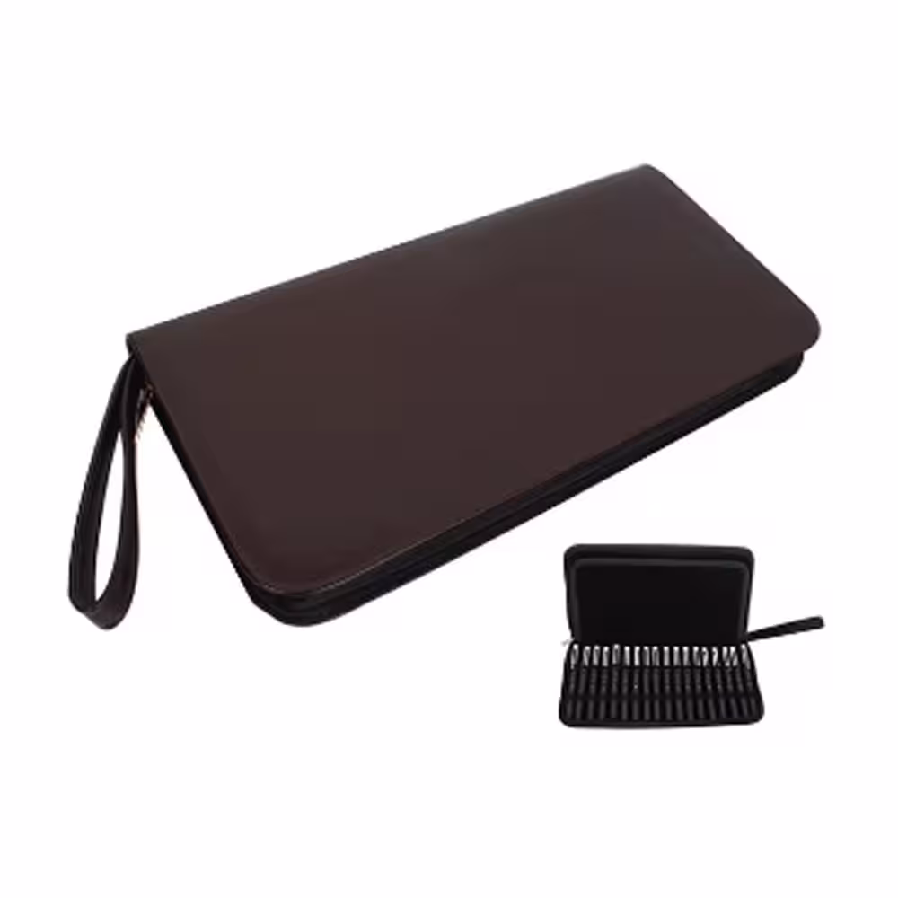 کیف طرح چرم جا قلمی 36 تایی Leather 36 pack pen case