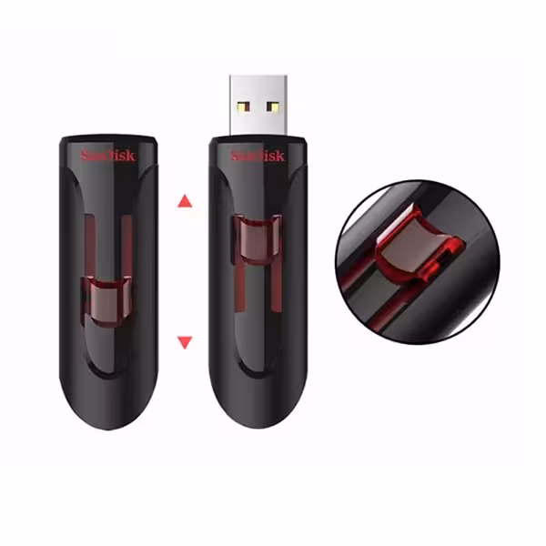 فلش مموری سن دیسک Cruzer Glide SDCZ600 ظرفیت 64 گیگابایت