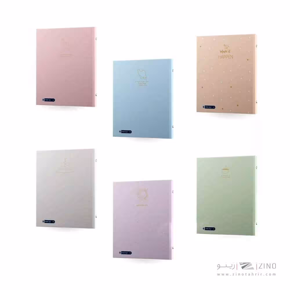 دفترکلاسوری26حلقه200برگ قفل فلز الگانت طلاکوب میکرو کدA38