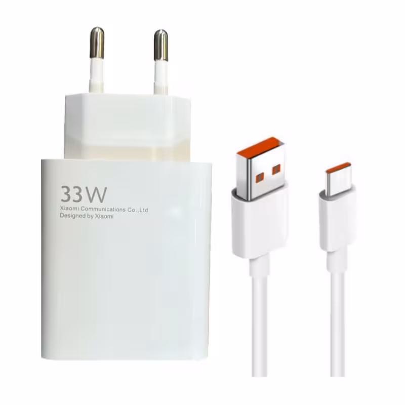 شارژر دیواری شیائومی مدل note 9 pro به همراه کابل تبدیل USB-C | کالا برتری