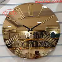 ساعت دیواری آتریکس مدل کیان جنس آینه ای برنز (پسکرایه)