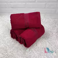 حوله دستی 3 عددی آدرینا رنگ زرشکی