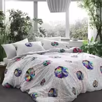 سرویس ملحفه بامبو کتان دونفره Rinbow برند Tac