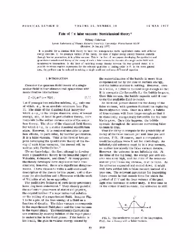 خرید و دانلود نسخه کامل کتاب Fate of the false vacuum: semiclassical theory