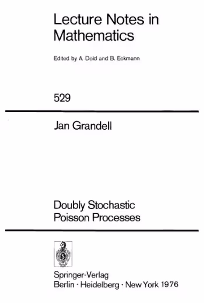 خرید و دانلود نسخه کامل کتاب Doubly Stochastic Poisson Processes
