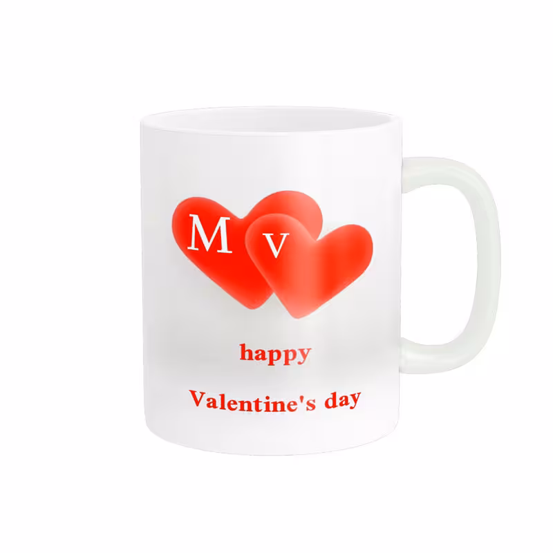 خرید ماگ-لیوان   روز عشق مبارک  حرف M و V کد 010668
