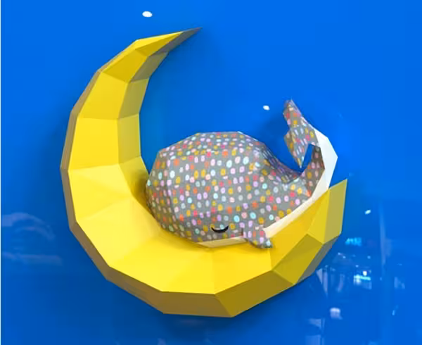 الگوی ساخت وال روی ماه «کاردستی مجسمه مقوائی»