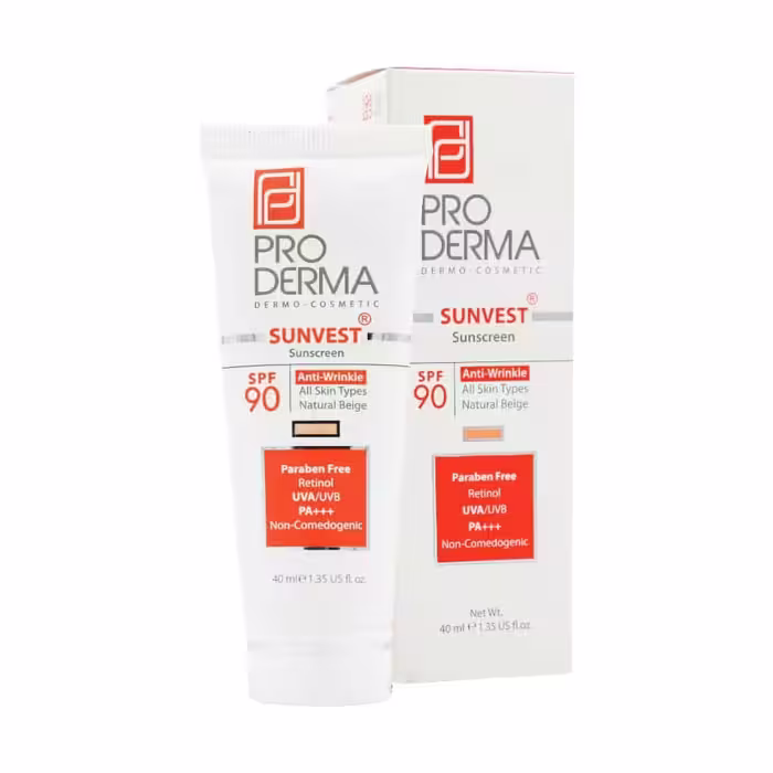 کرم ضد آفتاب و ضد چروک SPF90 رنگی پرودرما