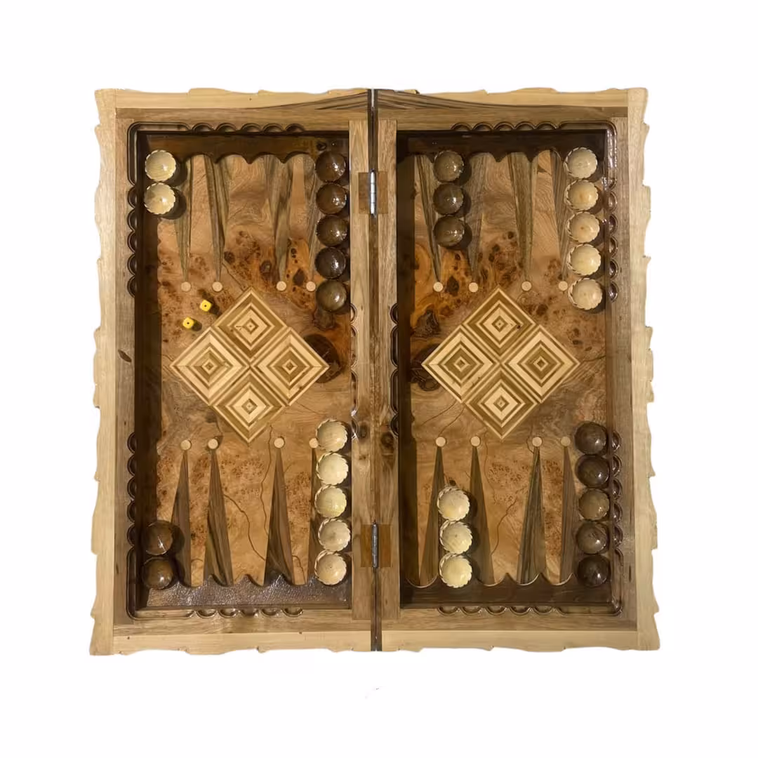 تخته نرد تمام منبت کیکم کد 2575