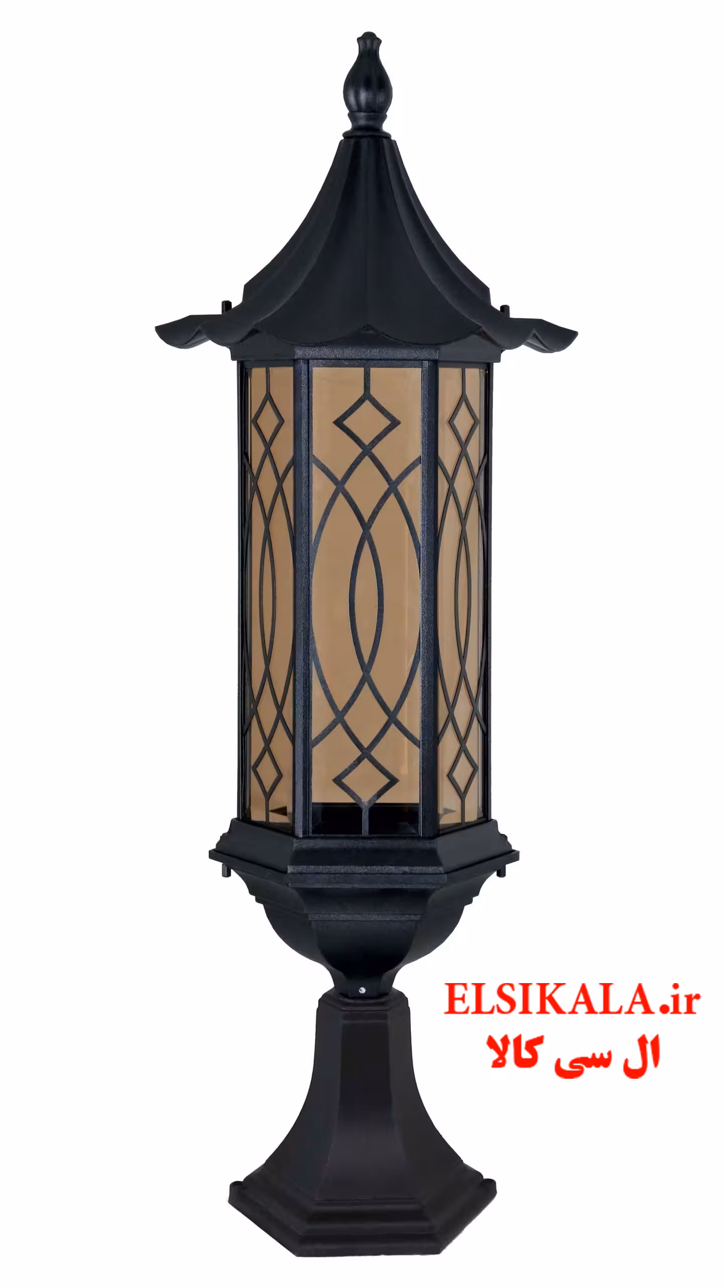 چراغ سردری چتری شش ضلعی بلند طرحدار آلمینیوم دایکاست