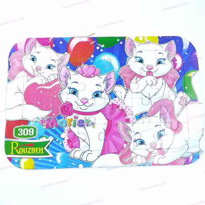 پازل پشت وایت بردی گربه marie