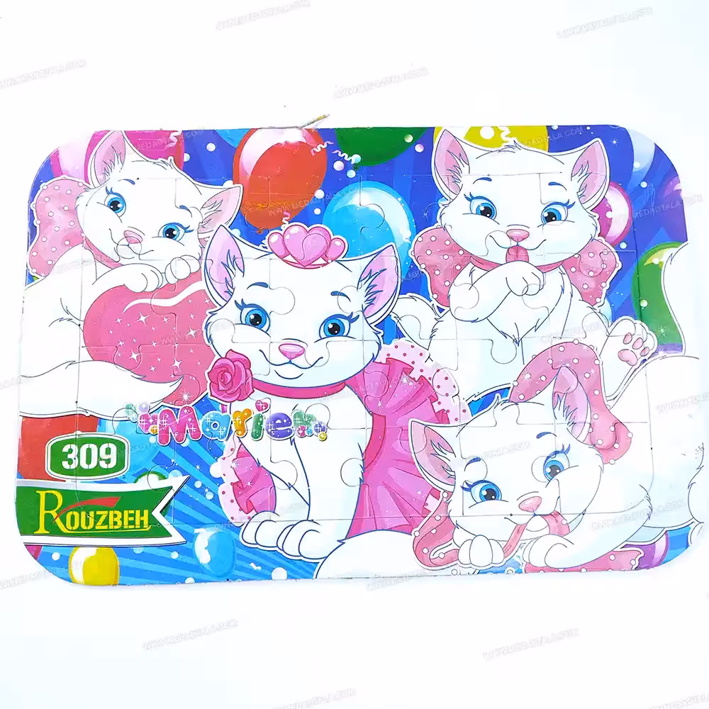 پازل پشت وایت بردی گربه marie